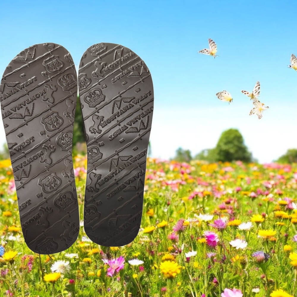 Montana West Women's Brown and Pink Embellished Sandals - Picture 3 of 3